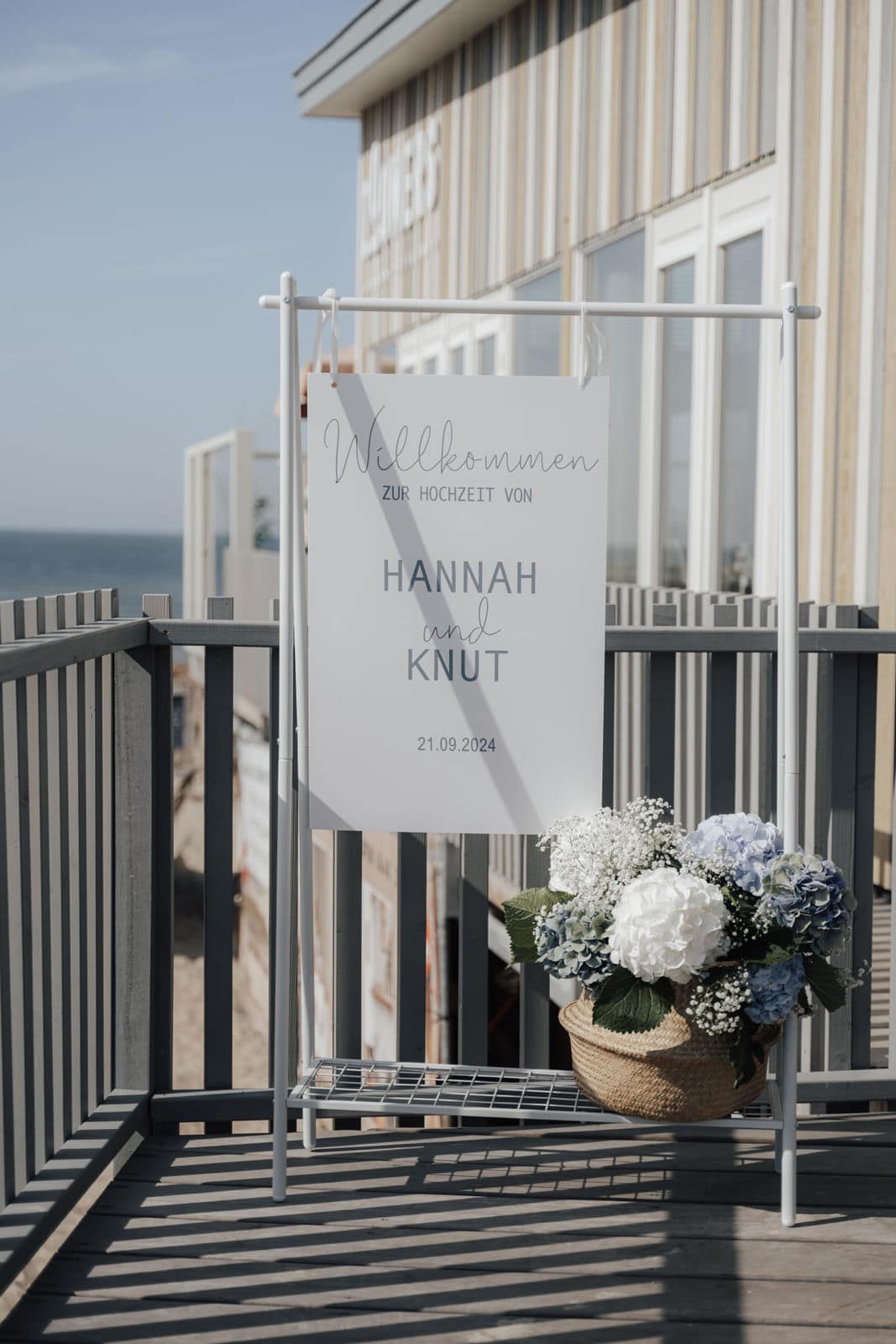 Willkommensschild bei einer Hochzeit in Holland mit erfahrener Hochzeitsplanung